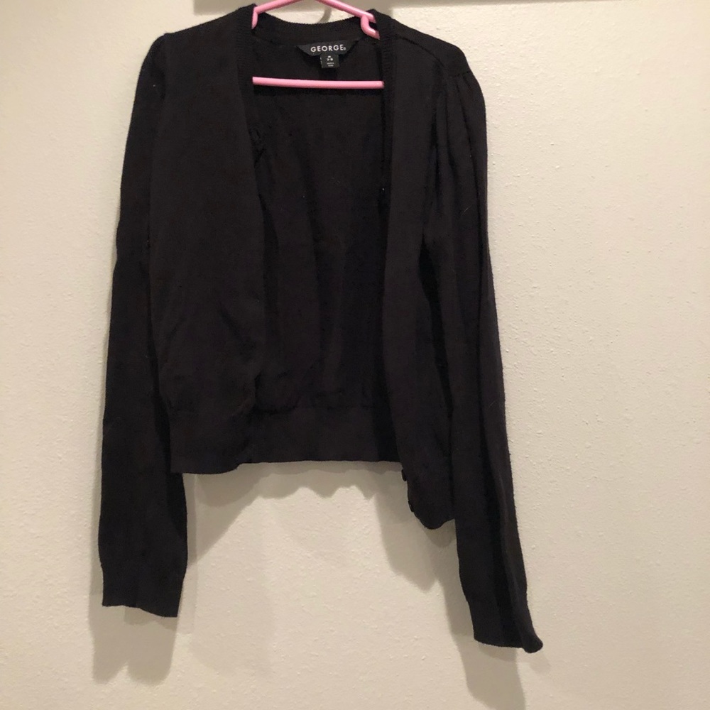 Girls black button down sweater/cardigan
